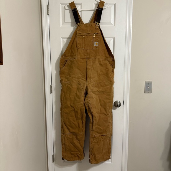 Carhartt Tan Bib Overalls - Picture 6 of 9
